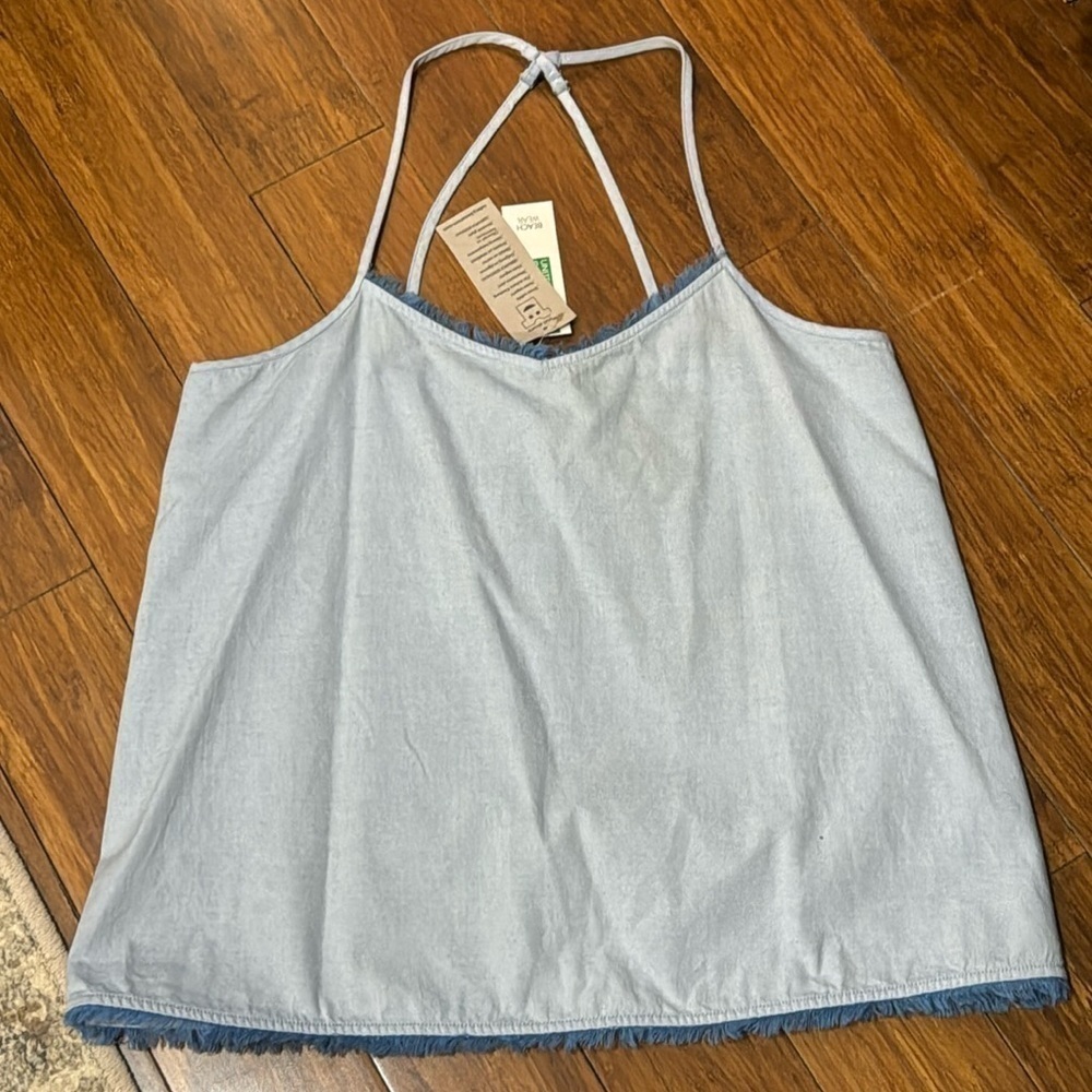 United Colors of Benetton chambray eyelash tank